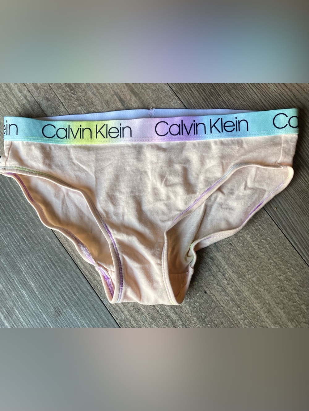 Calvin Klein Cotton Bikini Brief XL 14/16 Pastel Logo Waistband